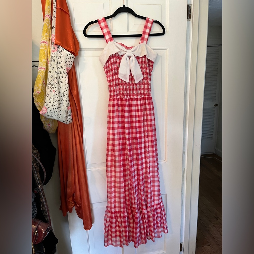 Red and White Gingham Dress vintage Act 1 petite